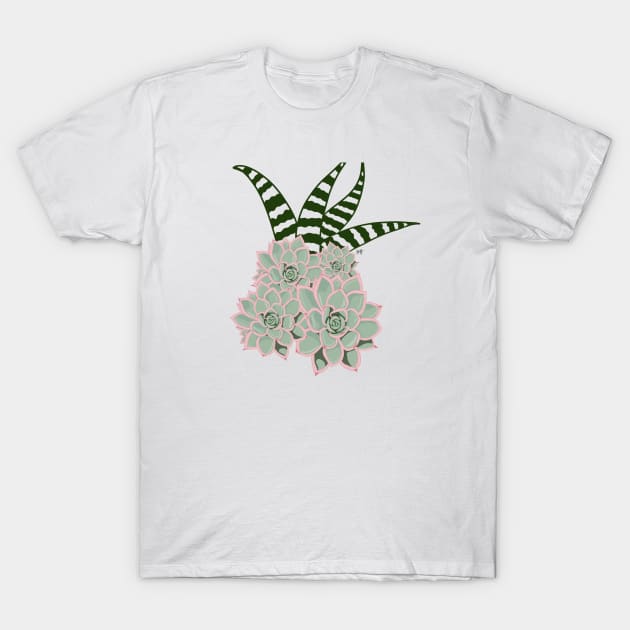 Succulent Flowers T-Shirt by abbeyrpenn